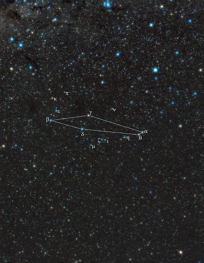 Das Chamäleon ist ein unauffälliges Sternbild am Südhimmel in der Nähe des südlichen Himmelspols