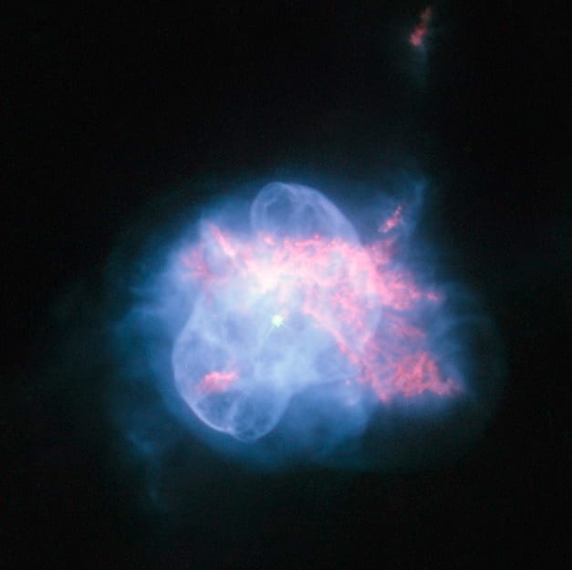 Der innere Bereich des planetarischen Nebels NGC 6210 weist irreguläre Strukturen und Filamente auf.