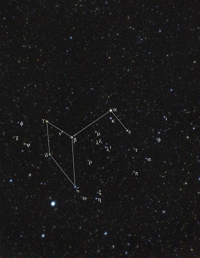 Der Phönix ist ein wenig auffälliges Sternbild nahe dem hellen Stern Achernar