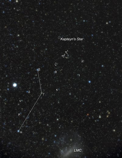 Der Maler ist ein Sternbild am Südhimmel westlich des hellen Sterns Canopus und nördlich der Großen Magellanschen Wolke