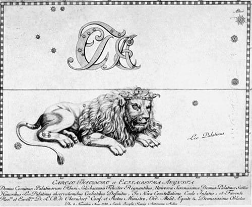 Das von dem Mannheimer Astronomen Karl-Joseph König eingeführte Sternbild Leo Palatinus
